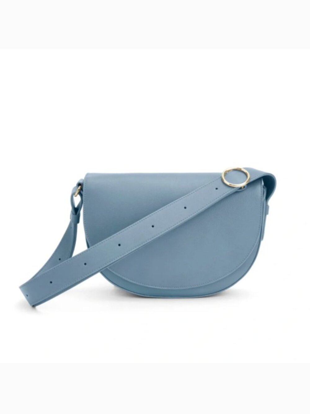 CUYANA Half Moon Shoulder Crossbody Bag in Dusk Blue - Picture 3 of 12